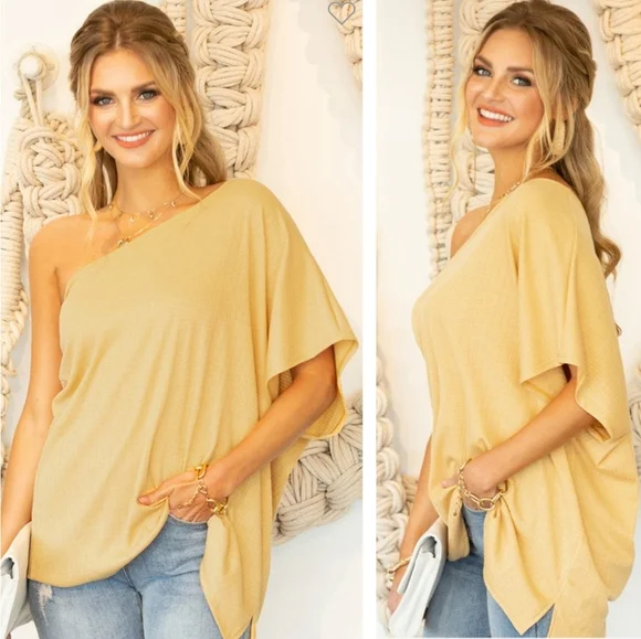 One shoulder draped top - Picture 1 of 6